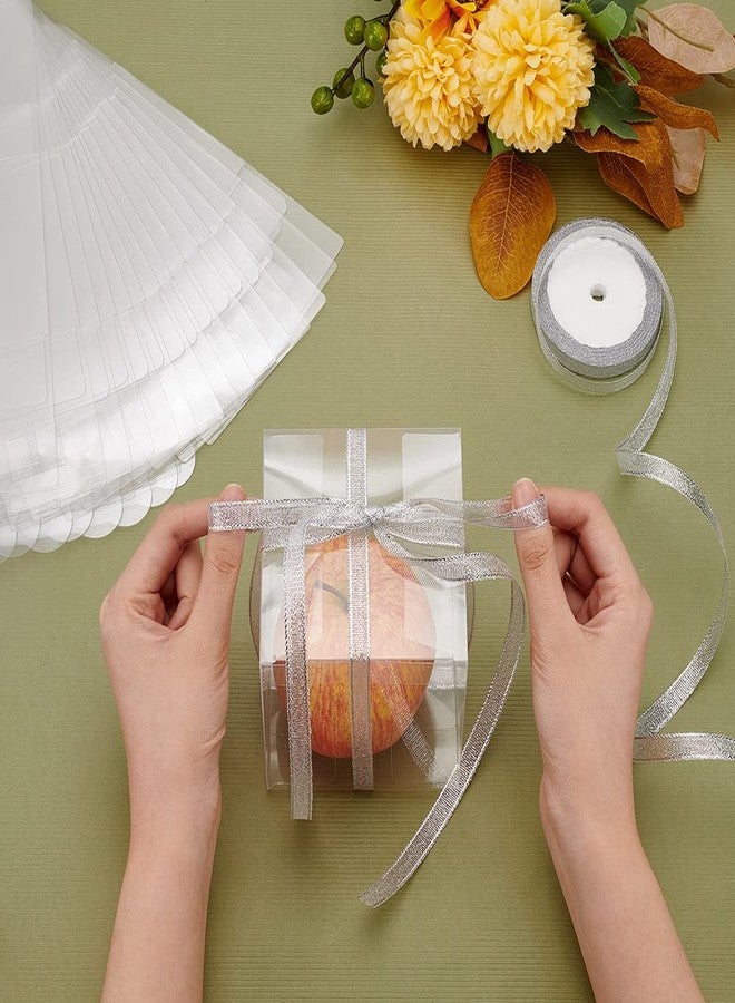 BENECREAT 20PCS Clear Wedding Favour Boxes 4x4x4 Square PVC Transparent Gift Boxes for Candy Chocolate Valentine - Image 3